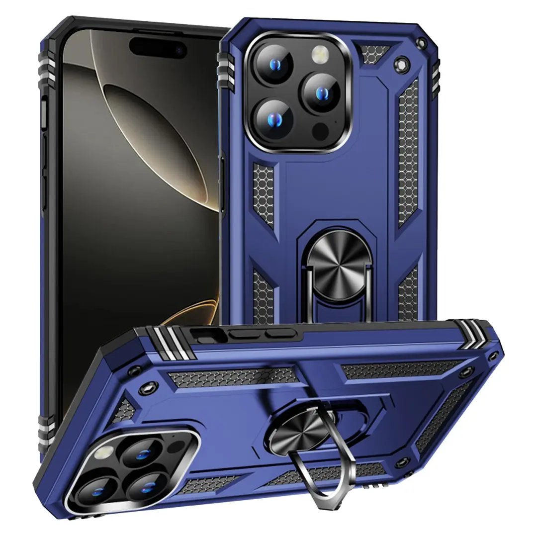 iPhone 13 Pro Max/iPhone 12 Pro Max 2in1 Ring Case Blue